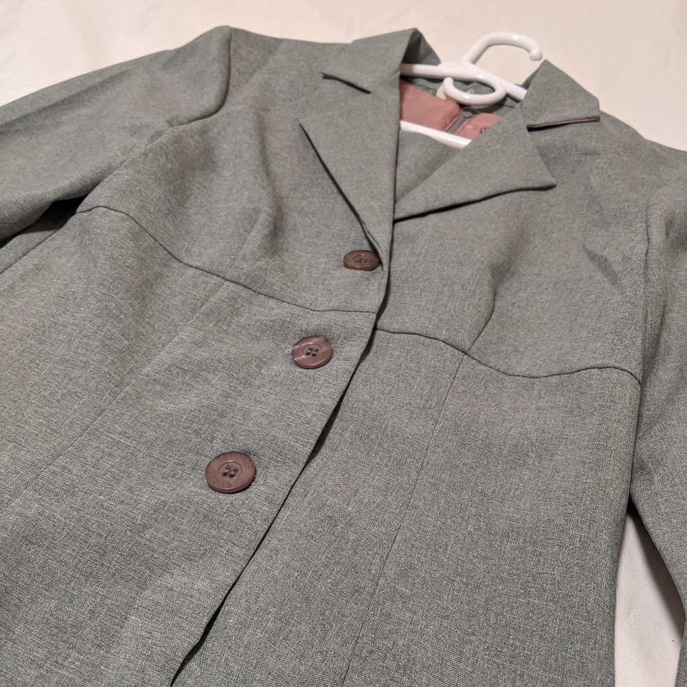 Vintage Fitted Two Piece Suit Dress